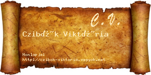 Czibók Viktória névjegykártya